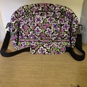 Vera Bradley Retired Plum Petals METROPOLITAN Work Travel Laptop Tote Bag NWOT